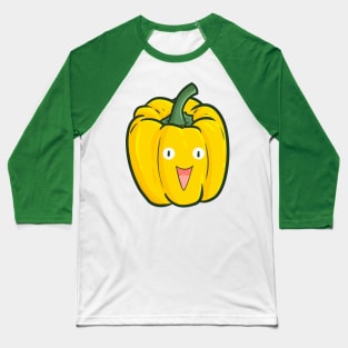 Cute Yellow Bell Pepper Baseball T-Shirt